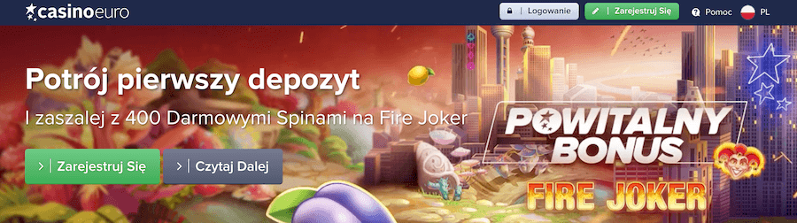 Bonus powitalny w Casino Euro