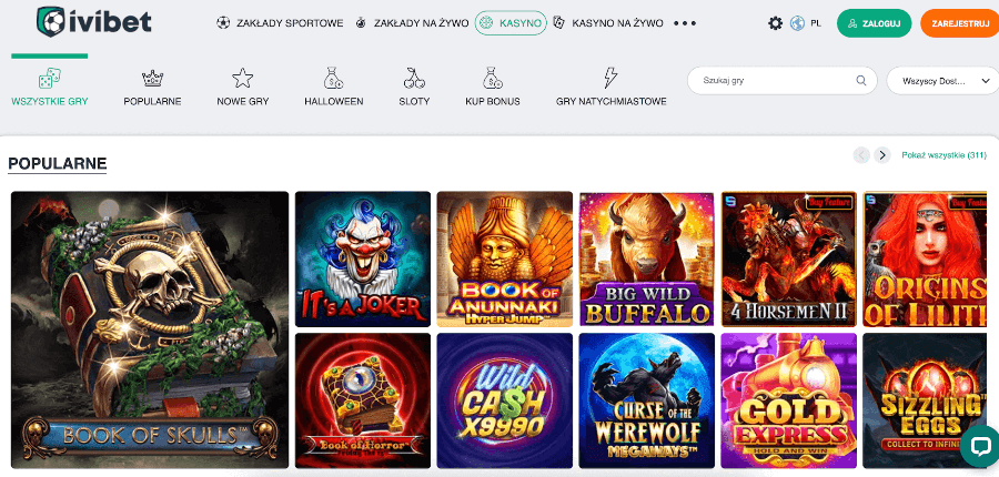 Popularne gry w kasynie IviBet