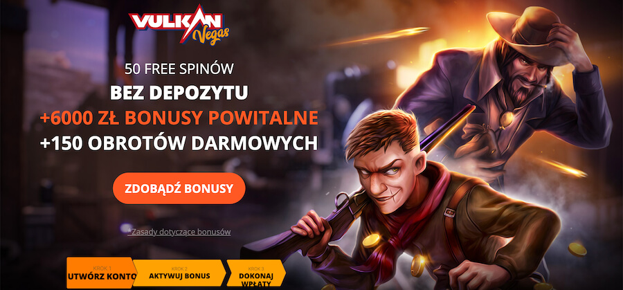 Bonus powitalny w kasynie Vulkan Vegas.