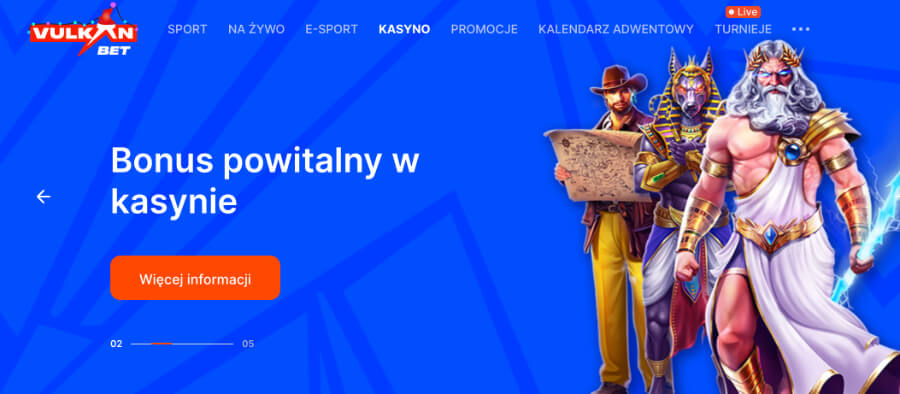 Vulkan.bet - bonus powitalny