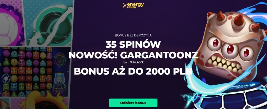 Bonus powitalny i bonus bez depozytu w Energy Casino.