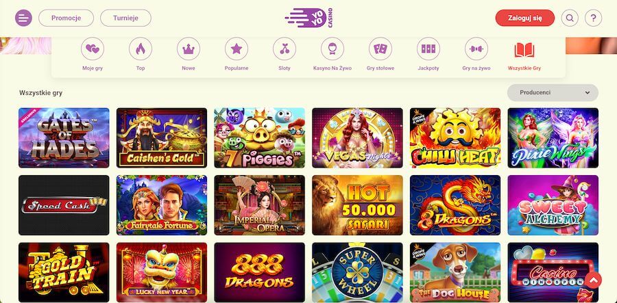 YoYo Casino sloty i maszyny online.