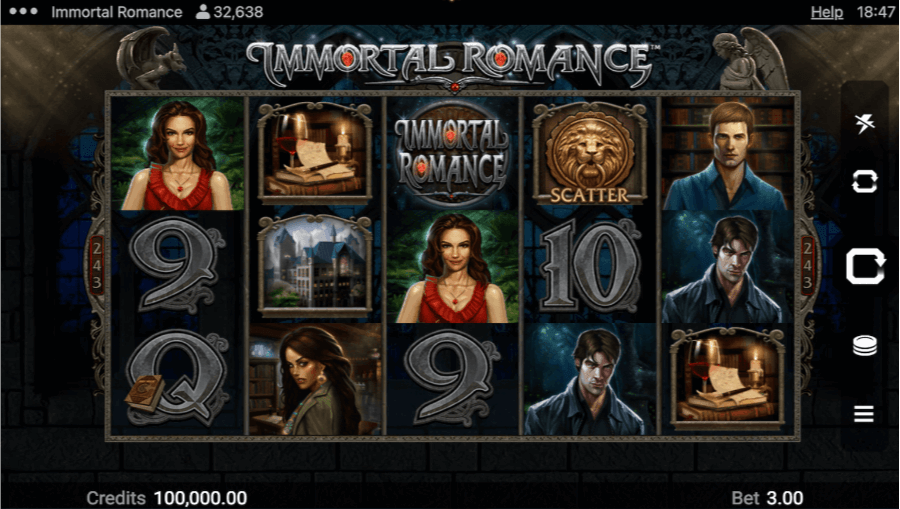 Pole gry w Immortal Romance (Microgaming)
